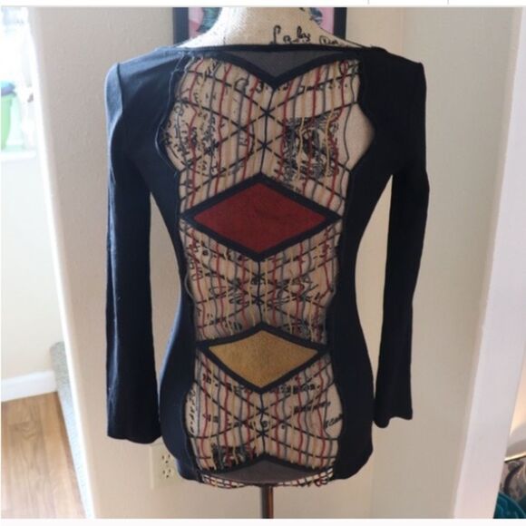 Bear Dance top open mesh back. Size small - Picture 4 of 6